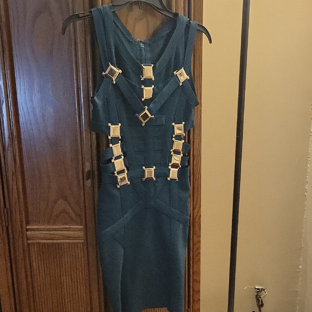 Bodycon Emerald Buckle Dress